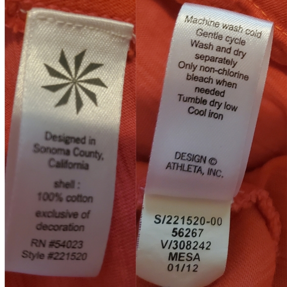 Athleta women's coral pink orange color gradient mesa tank top medium - Picture 5 of 7